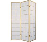 Fine Asianliving Paravent japonais Séparation de pièce Shoji Fine Asianliving Paravent japonais Séparation de pièce L135xH180cm 3-pièces Shoji papier de riz Naturel Séparateur de pièce Mur espagnol éc