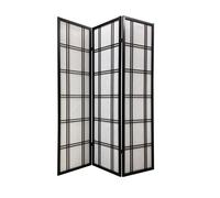 Fine Asianliving Paravent Japonais Shoji L 135x180 cm Noir Isumi