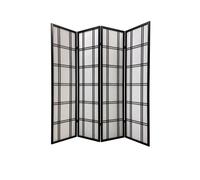 Fine Asianliving Paravent Japonais Shoji L 180x180 cm Noir Isumi