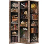 Fine Asianliving Paravent Séparation de pièce Mur espagnol Room Divider Séparateur de pièce L120xH180cm Toile imprimée Protection visuelle double face -203-402