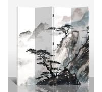 Fine Asianliving Paravent Séparation de pièce Mur espagnol Room Divider Séparateur de pièce Protection visuelle Japonais Oriental Chinois L160xH180cm Toile imprimée double face Asiatique
