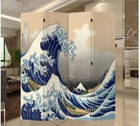 Fine Asianliving Paravent Séparation de pièce Mur espagnol Room Divider Séparateur de pièce Protection visuelle Japonais Oriental Chinois L160xH180cm Toile imprimée double face Asiatique