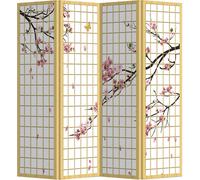 Fine Asianliving Paravent Séparation de pièce Mur espagnol Room Divider Séparateur de pièce Protection visuelle Japonais Oriental Chinois L160xH180cm Toile imprimée double face Asiatique