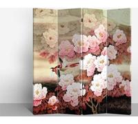 Fine Asianliving Paravent Séparation de pièce Mur espagnol Room Divider Séparateur de pièce Protection visuelle Japonais Oriental Chinois L160xH180cm Toile imprimée double face Asiatique