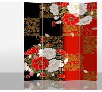 Fine Asianliving Paravent Séparation de pièce Mur espagnol Room Divider Séparateur de pièce Protection visuelle Japonais Oriental Chinois L160xH180cm Toile imprimée double face Asiatique