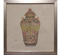 Fine Asianliving Peinture chinoise avec cadre Pot chinois L35xP3xH35cm