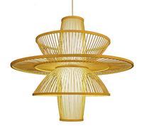 Fine Asianliving Suspensions Luminaire Plafonnier Bambou Lampe Suspendue Classe énergétique A++ E-27 Orientale Chinois Japonais Abat-Jour Fait