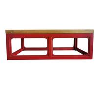 Fine Asianliving Table Basse Japandi en Bois Rouge L130xP65xH45cm