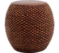 Fine Asianliving Tabouret oriental fait main Narcissus rotin brun D40xH42cm