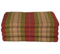 Fine Asianliving Tapis Thaï Pliable Rempli de Kapok 80x200x8cm XXXL Vert Bourgogne Coussin Thaï Tapis Méditation Matelas Kapok 301-O09
