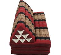 Fine Asianliving Thai Cushion Three-fold 80x190cm Triangle Cushion XXXL 8 Roll Seat Thai Kissen Meditation Matte Matratze Kapok 301-N16