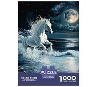 Fine Cheval 1000 Pieces Animaux Puzzle en Papier Matériaux Recyclés De l'art De La DécoRation Moderne Adultes Enfants 38x26cm/1000pcs