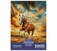 Fine Cheval 1000 Pieces Animaux Puzzle pour Adulte Qualité Supérieure De l'art De La DécoRation Moderne Adultes Enfants 70x50cm/1000pcs