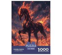 Fine Cheval 1000 Pièces Puzzle pour Adultes Jeux De Défi Familial Puzzle Anti-Stress Cultiver l'esprit D'équipe pour Toute La Famille, Cadeaux pour Femmes, Cadeaux pour Hommes 38x26cm/1000pcs