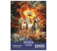Fine Cheval Puzzle 1000 Pièces Cadeau Unique Jeu Éduchatif Challenge Toy À De Qualité Supérieure Peinture Art pour Adultes Et Enfants 38x26cm/1000pcs