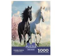 Fine Cheval Puzzle 1000 Pièces Cadeau Unique Jeu Éduchatif Défi Jouet À De Qualité Supérieure Peinture Art pour Adultes Et Enfants À Partir De 14 Ans 70x50cm/1000pcs