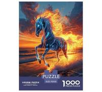 Fine Cheval Puzzles 1000 Pièces Cadeau Unique Animaux Jeu Éduchatif Défi Jouet À De Qualité Supérieure Peinture Art pour Adultes Et Enfants 70x50cm/1000pcs