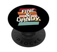 Fine & Dandy, Cool drôle rétro années 60 et 70 avec Phrase Hippie PopSockets PopGrip Adhésif
