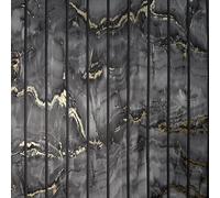 Fine Decor FD44057 Papier peint de luxe à lattes en marbre Anthracite