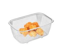 Fine Fesh Oil Fester - panier alimentaire rectangle en acier, pelle en friture | Plateau pour collations frites, récipient de cuisson de pommes de terre, outil de vidange, serveur de nourriture