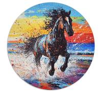 Fine Horse, Puzzle Inspirant Circulaire 1000 Pièces avec, Destiné À Ceux en Quête De Beauté Et De Calme 1000pcs (67.5x67.5cm)