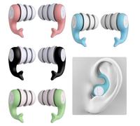 Fine jade2 bouchons d'oreilles étanches réutilisables en silicone Boules Quies en Silicone Souple pour Nageurs,Parfaits pour le Surf,Plongée en Apnée,Piscine et la Douche
