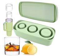 Fine jade2 Stanley Cup 3 bacs à glaçons creux pour Freezer, Juice, Coffeee, Whiskey - Pliable et réutilisable (20/30/40 oz)