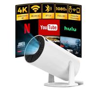Fine Life Pro Mini vidéoprojecteur intelligent 4K Home Cinéma portable 1080P Prise en charge Bluetooth Android et iOS 11.0 Petit projecteur WiFi portable avec Auto Keystone Rotation à 180°