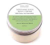 Fine Line Apothecary Crème Beurre Corporel Apaisante 99% d'Origine Naturelle - Karité, Tea Tree & Menthe - pH 5.5 Équilibré pour Peaux Sensibles & Réactives - Bouclier Protecteur Artisanal - 200g