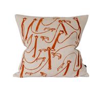 Fine Little Day Housse de coussin Dog Walk 48x48 cm Natur-orange