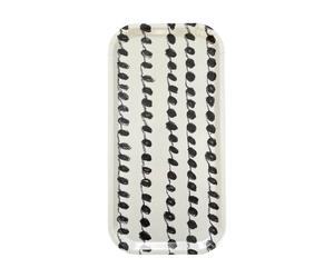 Fine Little Day Plateau Dot 22x43 cm Black-white