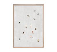 Fine Little Day Poster Skiers 50x70 cm Gris clair