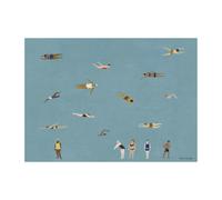 Fine Little Day Poster Swimmers Blue. 50x70 cm