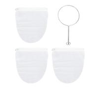 Fine Mesh Strainer Bags | Reusable Food Grade Strainer Bags with Stainless Steel Handle | Multipurpose Strainer for Soy Milk/Herbal Tea/Coffee/Cheese Making