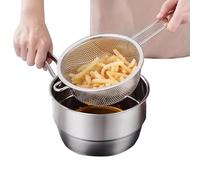 Fine Mesh Strainer - Handle Stainless Steel Colander Strainer Kitchen Gadgets Perfect for Fruit, Vegetable, Pasta, Noodle, Salad, Cooking, Washing or Home Use, 25.5/10.04in