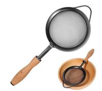 Fine Mesh Strainer Handle, Versatile Kitchen Sieve, Sifting Rinsing Draining, 27.5x10.5cm, Pasta Flour Coffee Tea Quinoa Rice Egg Prep Streamlined Cooking and Baking Processes Ingredient Filtering