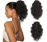 Fine Plus Surmatelas de cheveux pour femme - 16 x 16 cm - Grande base - Surmatelas synthétique pour perdre les cheveux - Toppers fins - 50,8 cm de long - Cheveux ondulés - Pour femme (1B#)