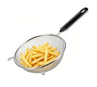 Fine Strainers For Kitchen - Non-Slip Handle Colander Scoop, Kitchen Sieve Fine Mesh | Stainless Food Strainers Fain Mesh, for Rice Flour Milk Grease Juice Coffee Cooking Baking Fried Food Pâtes