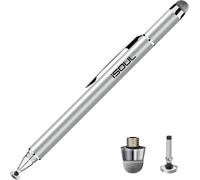 Fine Tip Stylus, Universal Capacitive Precise Disc Stylus 2-in-1 Touch Screen Pens with 2Pcs Replacement Tips for Smartphones, iPhone, iPad Mini