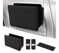 FINEASY Petite poubelle de voiture, pliable, accessoires d'intérieur pour femmes, organisateur de gadget, mini poubelle polyvalente, accessoires de voiture, accessoires de camion en cuir, avec 100