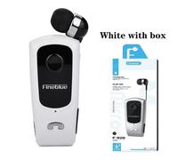 Fineblue-Écouteurs sans fil Bluetooth F920,oreillettes à clip filaire,mains libres,rétractable,téléphone de sauna - Type white with box