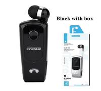 Fineblue-Écouteurs sans fil Bluetooth F920,oreillettes à clip filaire,mains libres,rétractable,téléphone de sauna - Type black with box
