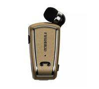 Fineblue F-V3 Mini Bluetooth Wireless Headset Pilot Auriculares Retractable Stereo Clip Audifonos Running Fone Gym Headphone Gold
