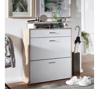 FineBuy Armoire à chaussures Bois 80x94x24 cm Étagère à chaussures 16 paires