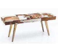 FineBuy Banc 120 cm Peau de Chèvre, Banquette Western