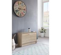 FineBuy Banc à Chaussures Split 80x24x47 cm Assise, Armoire à Chaussures | banc d'entrée petit et fermé, banc étroit avec rangement, surface résistante aux rayures, banc d'entrée