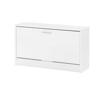 FineBuy Banc à Chaussures Split 80x24x47 cm Blanc avec Assise