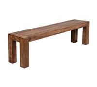 FineBuy Banc de salle à manger en bois massif Sheesham, produit naturel, style maison de campagne, taille au choix