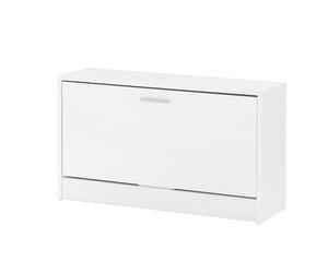 FineBuy Basculeur de Chaussures Entrée 80x47x24 cm Étagère a Chaussures Blanc | Banc avec Rangement | Meuble Couloir