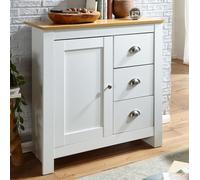 FineBuy blanc / chêne 79x81x35 cm commode commode à tiroirs